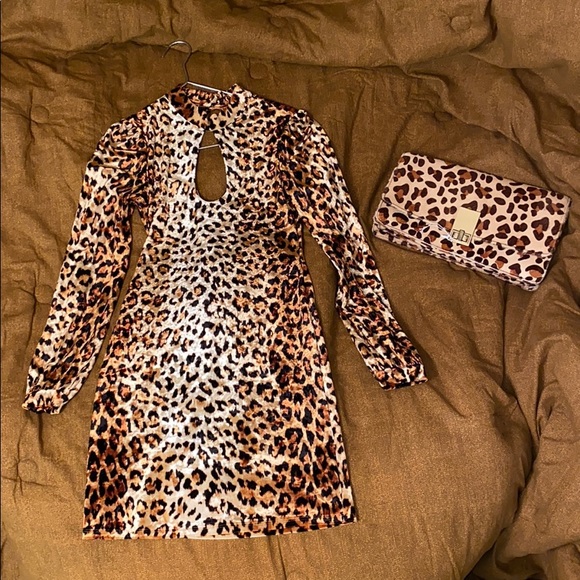 Leopard Dress and Leopard Clutch - Picture 1 of 16